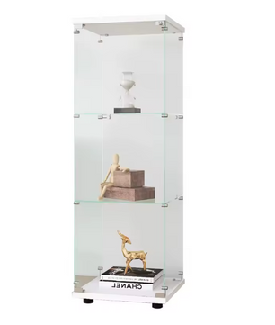 Drielaagse Glazen Vitrinekast met Slot – Moderne Displaykast