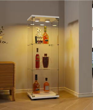 Moderne Glazen Vitrinekast met LED – 3-Laags Displaykast