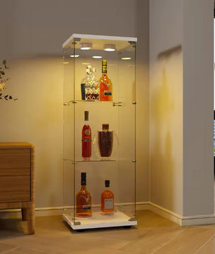 Moderne Glazen Vitrinekast met LED – 3-Laags Displaykast