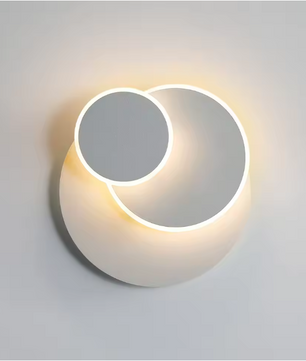 Moderne LED Wandlamp – 15W Creatieve Ronde Eclipse, 350° Draaibaar