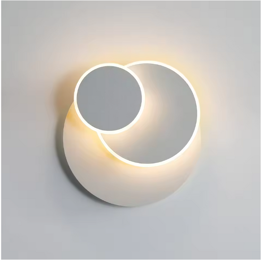 Moderne LED Wandlamp – 15W Creatieve Ronde Eclipse, 350° Draaibaar
