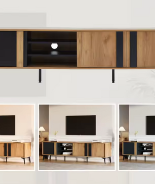 Bruin Lowboard TV-Meubel – 180 cm voor TV’s tot 80 inch