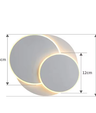 Moderne LED Wandlamp – 15W Creatieve Ronde Eclipse, 350° Draaibaar