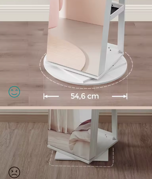 Sieradenkast met LED en Spiegel – 360° Draaibaar met Planken