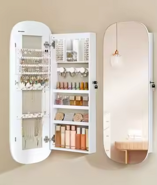 Sieradenkast met Spiegel – Wandmodel met LED-Verlichting