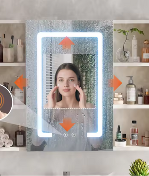 Nordic Aluminium Badkamer Spiegelkast – LED, Anti-condens en Opbergruimte