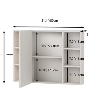 Nordic Aluminium Badkamer Spiegelkast – LED, Anti-condens en Opbergruimte