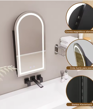 LED Badkamer Spiegelkast – Anti-condens, 3 Lagen en Verstelbare Planken