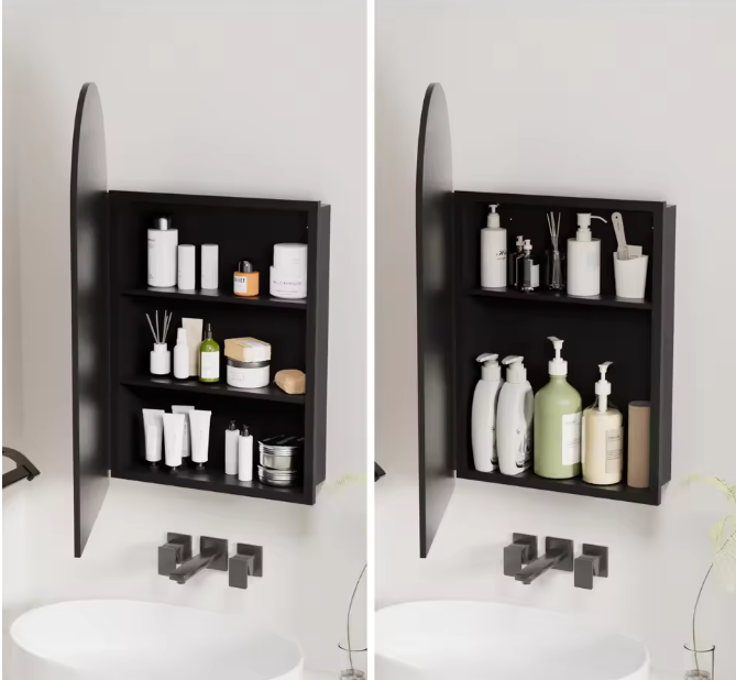 LED Badkamer Spiegelkast – Anti-condens, 3 Lagen en Verstelbare Planken