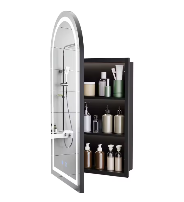 LED Badkamer Spiegelkast – Anti-condens, 3 Lagen en Verstelbare Planken