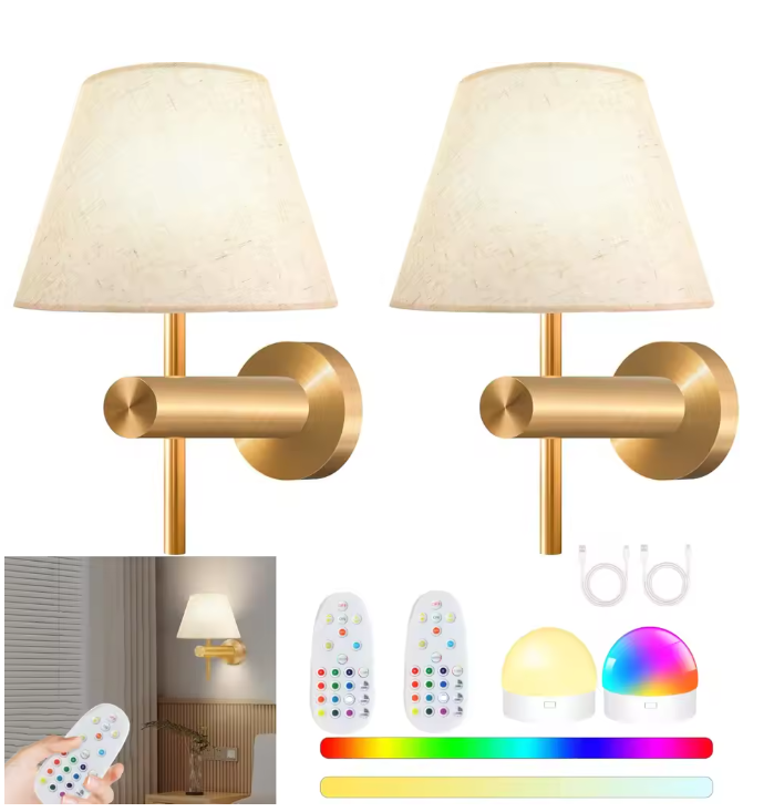 Draadloze RGB LED Wandlamp – Oplaadbaar & Dimbaar met Afstandsbediening