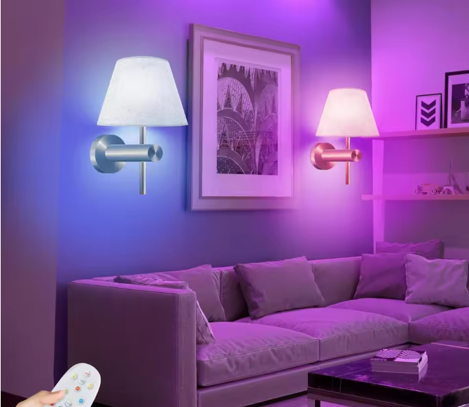 Draadloze RGB LED Wandlamp – Oplaadbaar & Dimbaar met Afstandsbediening