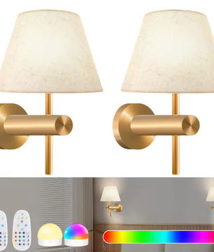 Draadloze RGB LED Wandlamp – Oplaadbaar & Dimbaar met Afstandsbediening