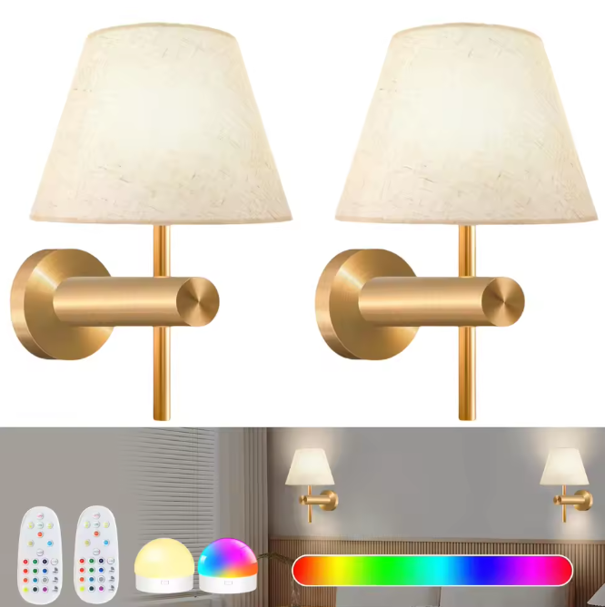 Draadloze RGB LED Wandlamp – Oplaadbaar & Dimbaar met Afstandsbediening