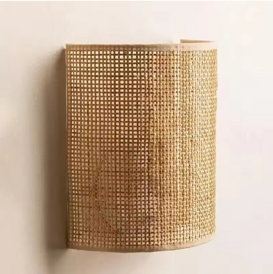 Rotan Wandlamp – Bohemian Sfeerverlichting voor Woonkamer & Slaapkamer
