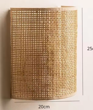 Rotan Wandlamp – Bohemian Sfeerverlichting voor Woonkamer & Slaapkamer
