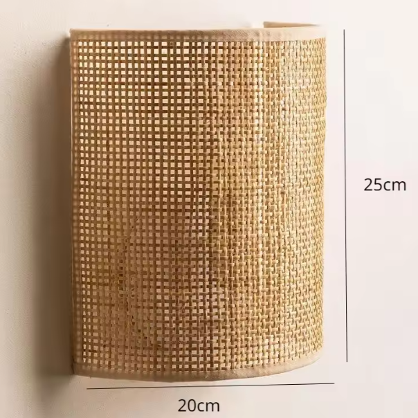 Rotan Wandlamp – Bohemian Sfeerverlichting voor Woonkamer & Slaapkamer