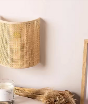 Rotan Wandlamp – Bohemian Sfeerverlichting voor Woonkamer & Slaapkamer