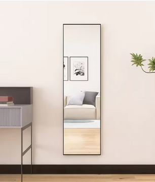 Volledige Lengte Spiegel 140×40 cm – Aluminium Frame en Metalen Standaard