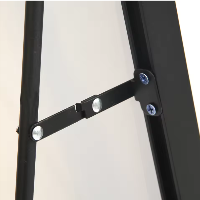 Make-up Vloerspiegel 165×60 cm – Zwart Aluminium Frame en Gehard Glas