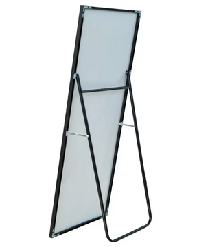 Volledige Lengte Vloerspiegel 180×80 cm – Zwart Metalen Frame en Gehard Glas