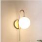 Moderne LED Wandlamp – Zwart Goud met Glazen Bol, G9 Fitting