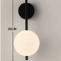 Moderne LED Wandlamp – Zwart Goud met Glazen Bol, G9 Fitting