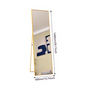 Gebogen Volledige Lengte Spiegel – Goudkleurig Aluminium Frame en Staand/Wandmodel