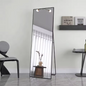 Gebogen Volledige Lengte Spiegel – Goudkleurig Aluminium Frame en Staand/Wandmodel
