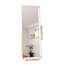 Gebogen Volledige Lengte Spiegel – Goudkleurig Aluminium Frame en Staand/Wandmodel