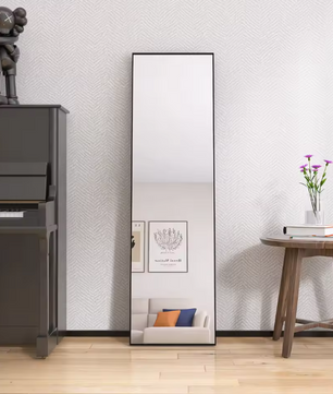 Rechthoekige Volledige Lengte Spiegel – Aluminium Frame en Ophang/Staand Gebruik