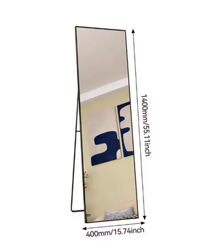 Rechthoekige Volledige Lengte Spiegel – Aluminium Frame en Ophang/Staand Gebruik