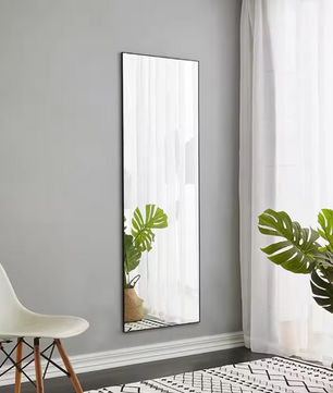 Volledige Lengte Spiegel 150×40 cm – Aluminium Frame en Staand/Wandmodel