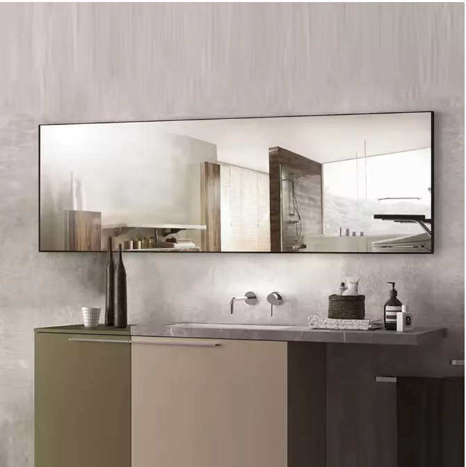 Volledige Lengte Spiegel 150×40 cm – Aluminium Frame en Staand/Wandmodel