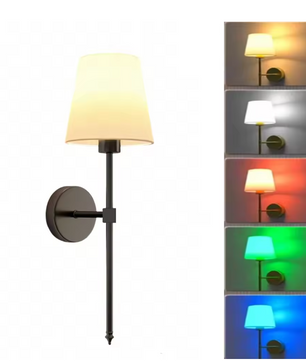 Draadloze LED Wandlamp – Oplaadbaar, Dimbaar & Afstandsbediening, 10 Kleuren