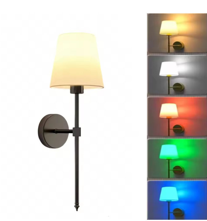 Draadloze LED Wandlamp – Oplaadbaar, Dimbaar & Afstandsbediening, 10 Kleuren