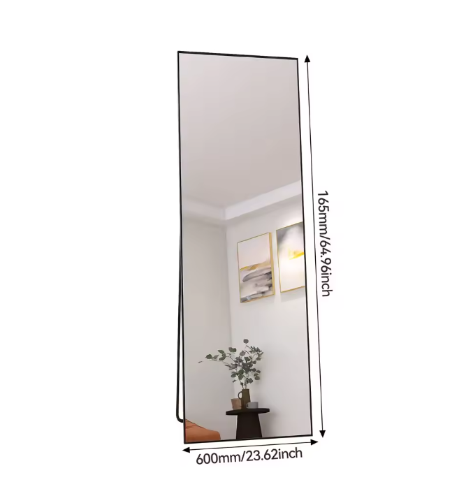 Volledige Lengte Spiegel 165×60 cm – Modern Aluminium Frame