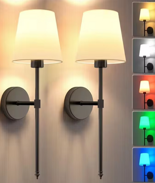 Draadloze LED Wandlamp – Oplaadbaar, Dimbaar & Afstandsbediening, 10 Kleuren