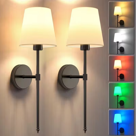 Draadloze LED Wandlamp – Oplaadbaar, Dimbaar & Afstandsbediening, 10 Kleuren