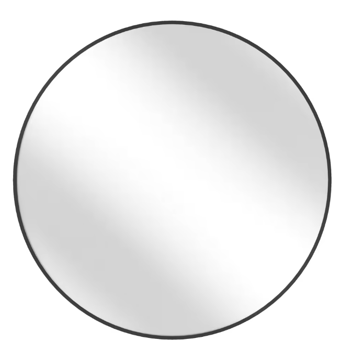 Ronde Wandspiegel 76 cm – Metalen Frame en Kristalheldere Reflectie