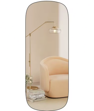 Gebogen Full-Length Wandspiegel 120×47 cm – Frameloos en Modern