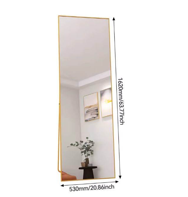 Volledige Lengte Spiegel 162 cm – Staand, Kantelbaar en Wandmontage