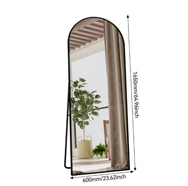 Volledige Lengte Spiegel 162 cm – Staand, Kantelbaar en Wandmontage