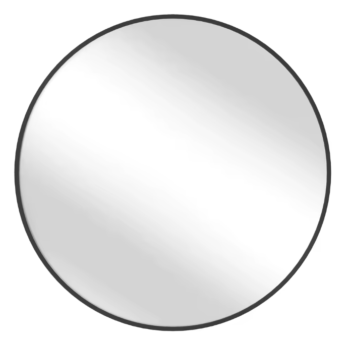 Ronde Wandspiegel 61 cm – Metalen Frame en Heldere Reflectie