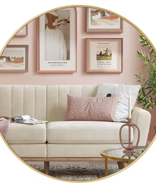 Ronde Wandspiegel 61 cm – Metalen Frame en Heldere Reflectie