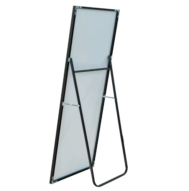 Volledige Lengte Spiegel 180×80 cm – Zwart Aluminium Frame