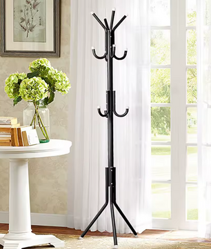 Vrijstaande Kapstok met 10 Haken – Metalen Boomstandaard voor Jassen en Hoeden
