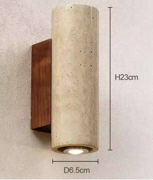 Stenen Wandlamp – Travertijn Sfeerverlichting met E27 Fitting