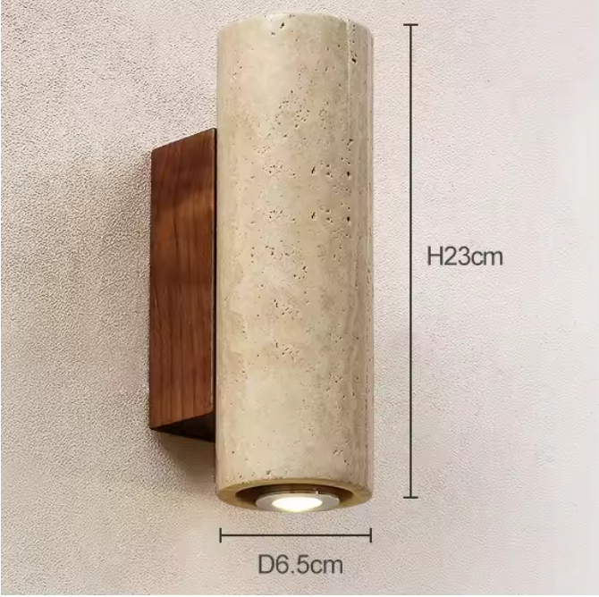 Stenen Wandlamp – Travertijn Sfeerverlichting met E27 Fitting