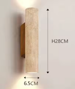 Stenen Wandlamp – Travertijn Sfeerverlichting met E27 Fitting